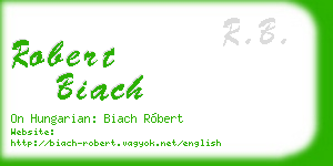 robert biach business card