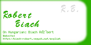 robert biach business card